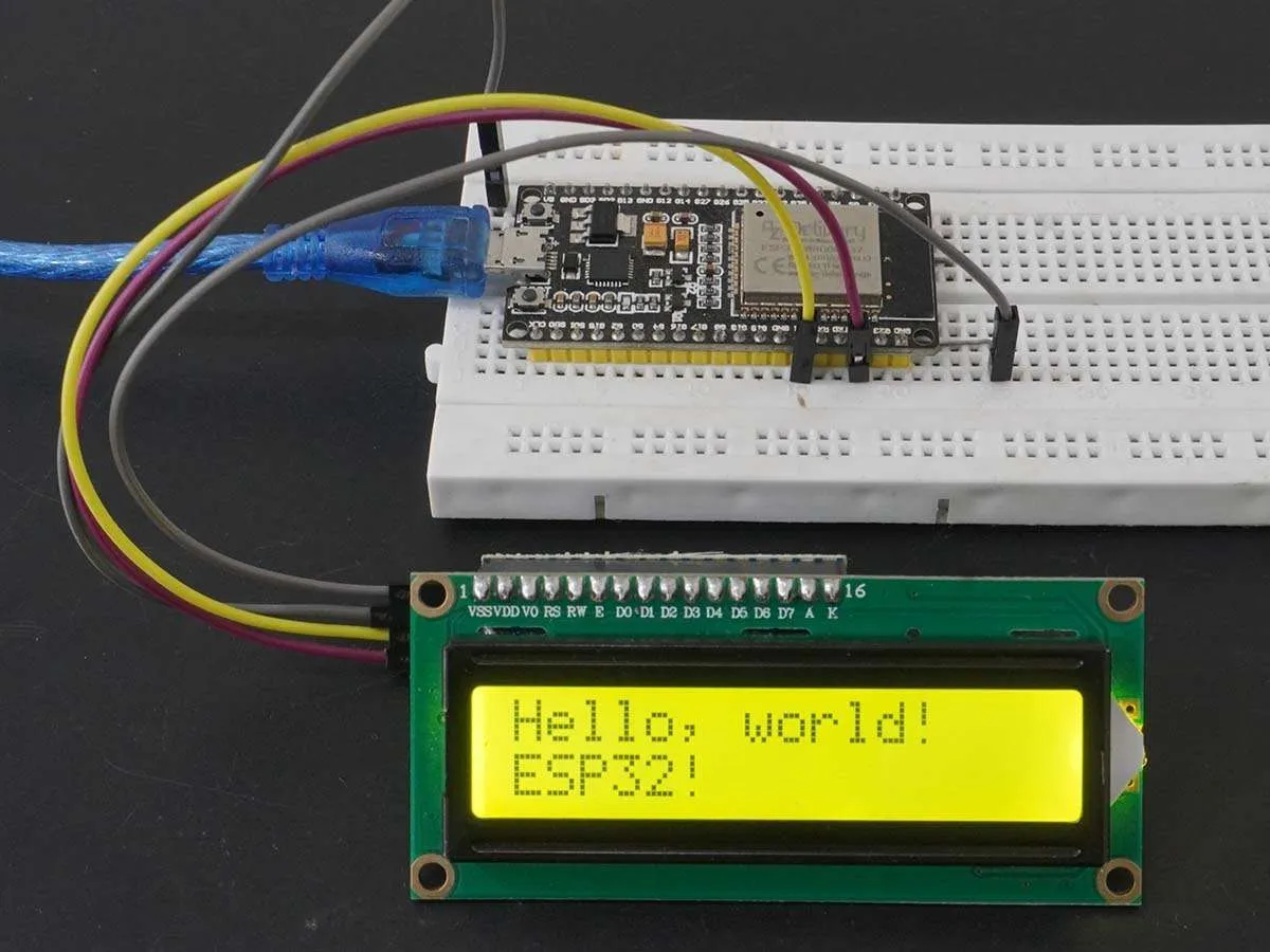 ESP32: Print a String on a 16×2 LCD